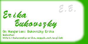 erika bukovszky business card